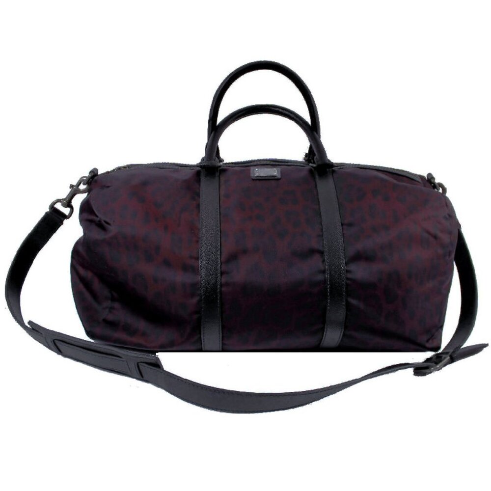 DOLCE & GABBANA Deluxe XL Leopard Printed Nylon Duffle Bag *RARE*
